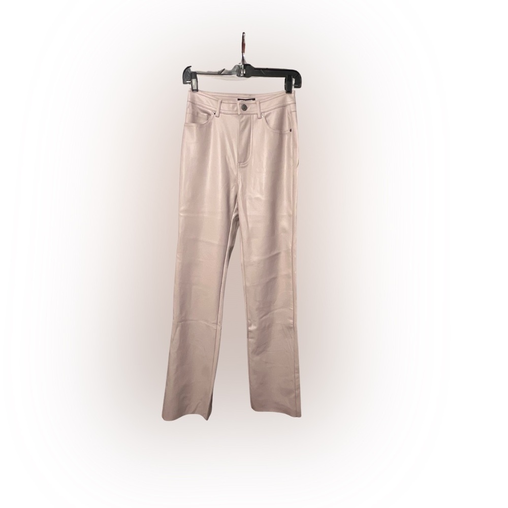 Steve Madden Faux Leather Pants in Blush/Light Mauve Y2K Edgy Ethical NEW